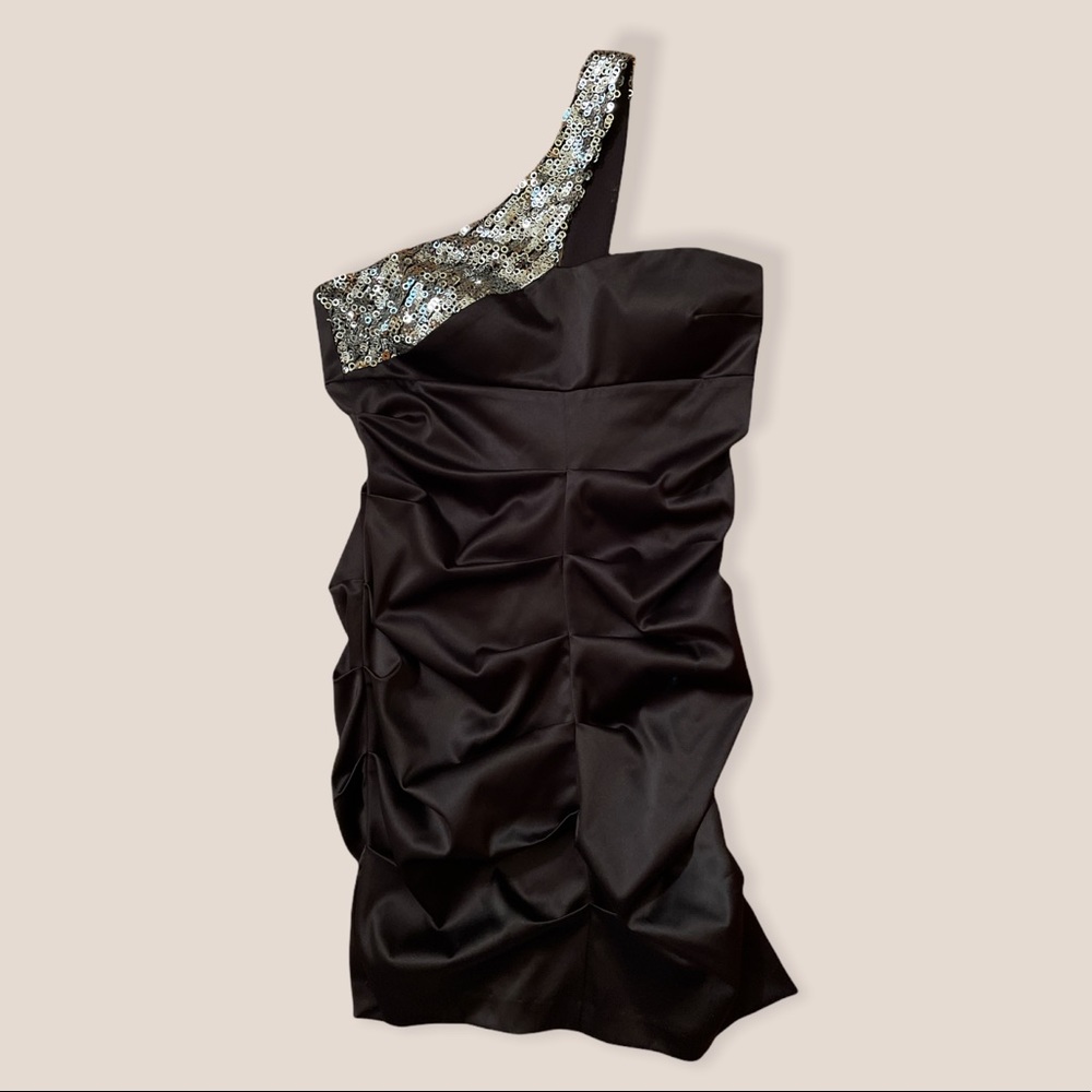 Ruched Bodycon One-Shoulder Party Prom Dress